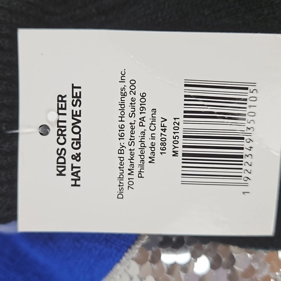 Kids 2 Piece Hat and Gloves Set Critter NWT - Picture 4 of 4